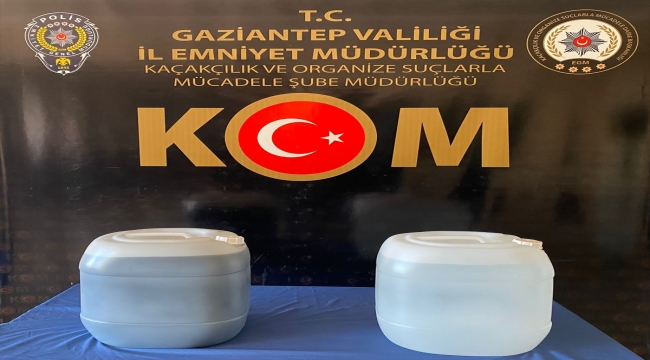 Gaziantep'te 60 litre sahte alkol ele geçirildi