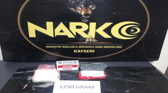 Kayseri'de 1 kilo 250 gram kokain ele geçirildi