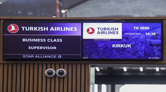 Türk Hava Yolları İstanbul-Kerkük direkt uçuşlarına başladı