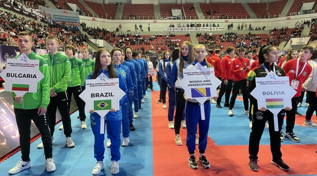 Ümit, Genç ve 21 Yaş Altı Dünya Karate Şampiyonası'nın açılış seremonisi yapıldı