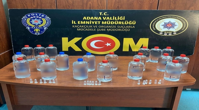 Adana'da 660 litre sahte içki ele geçirildi