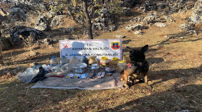 Adıyaman'da terör operasyonunda yaşam malzemeleri ele geçirildi