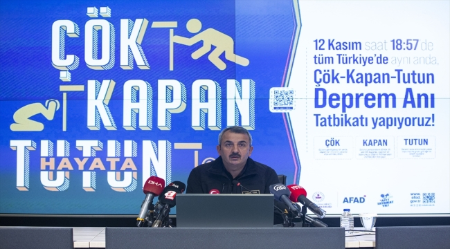 AFAD Başkanı Sezer, "Deprem Anı Çök-Kapan-Tutun" tatbikatının detaylarını açıkladı: