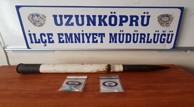 Edirne'de bir evde patlamamış havan topu mermisi ele geçirildi