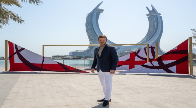 Eski futbolcu David Beckham, "Katar'ın Futbol Kaleleri"ni gezdi