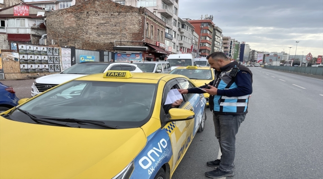 İstanbul'da taksicilere yönelik denetim yapıldı