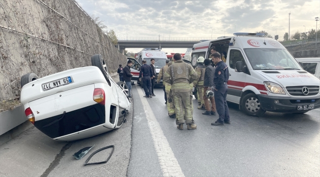 İstanbul TEM Otoyolu'ndaki trafik kazasında 6 kişi yaralandı