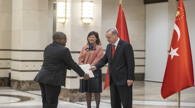 Zambiya Büyükelçisi Sikazwe, Cumhurbaşkanı Erdoğan'a güven mektubu sundu