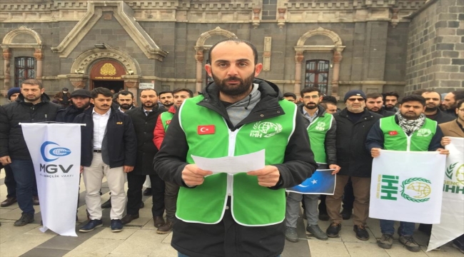 Çin'in Sincan Uygur Özerk Bölgesi politikaları Kars ve Ardahan'da protesto edildi