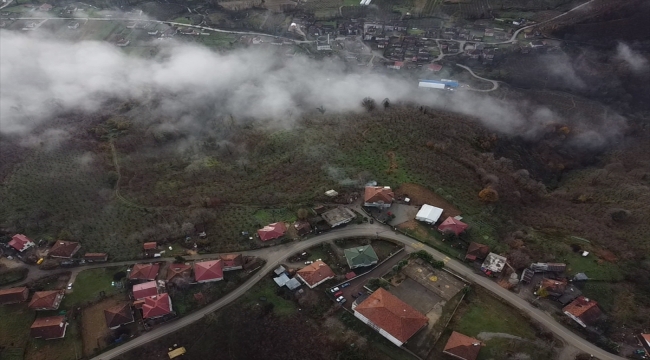 Düzce'nin üzerini sis tabakası kapladı 