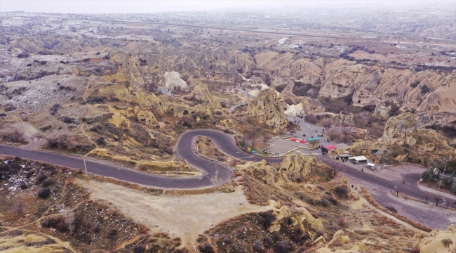 Kapadokya'da ulaşıma kapatılan yolun çevresindeki tarihi mekanlar kurtarılacak