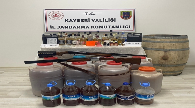 Kayseri'de 426 litre sahte içki ele geçirildi