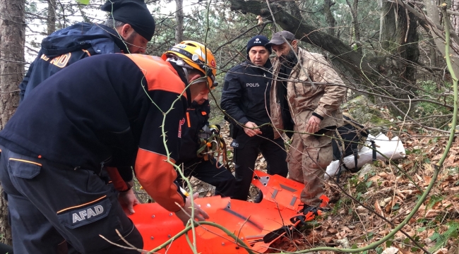 Bursa'da ormanlık alanda ayağı burkularak mahsur kalan kişiye ekipler ulaştı