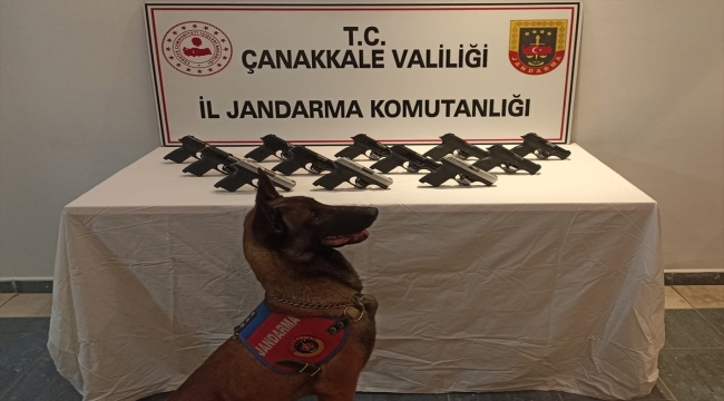 Çanakkale'de jandarma operasyonunda 12 ruhsatsız tabanca ele geçirildi