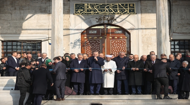 Cumhurbaşkanı Erdoğan, restorasyonu tamamlanan Yeni Cami'nin açılışında konuştu