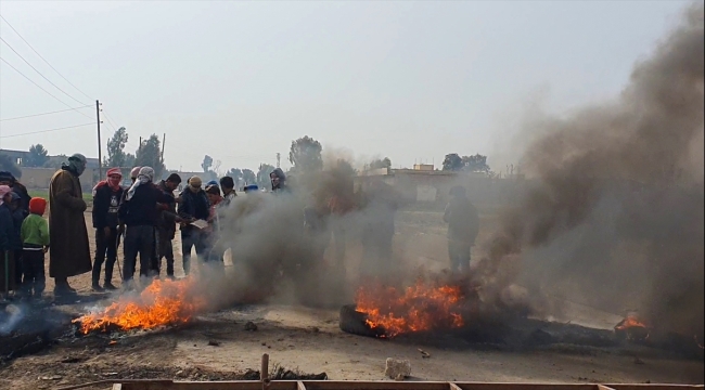 Deyrizor'da terör örgütü PKK/YPG'ye yönelik protestolar sürüyor