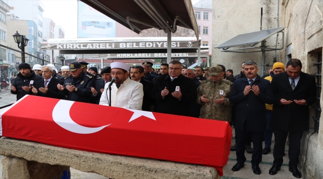 Kırklareli'nde görevi başında kalp krizinden ölen polis memuru defnedildi