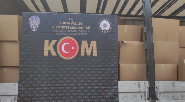 Konya'da 4 milyon 375 bin doldurulmuş makaron ele geçirildi