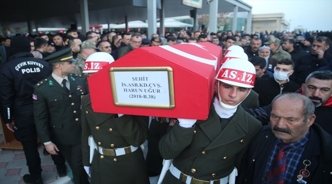 Şehit Astsubay Kıdemli Çavuş Harun Uğur, Malatya'da son yolculuğuna uğurlandı