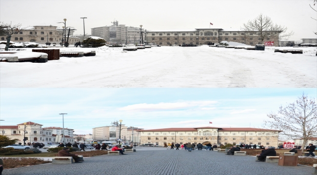 Soğuk ve yoğun kar yağışıyla ünlü Sivas. kış ayında adeta baharı yaşıyor