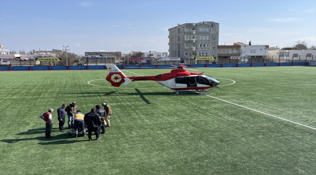 Depremzede hasta, Adıyaman'dan helikopterle Diyarbakır'a sevk edildi