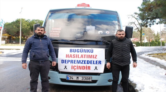 İstanbul'da bazı minibüsçüler kazançlarını depremzedelere bağışlayacak