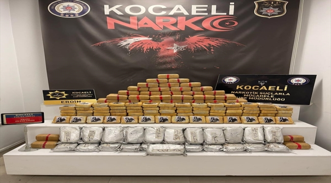 Kocaeli'de saman yüklü tırda 99 kilo 250 gram eroin ele geçirildi