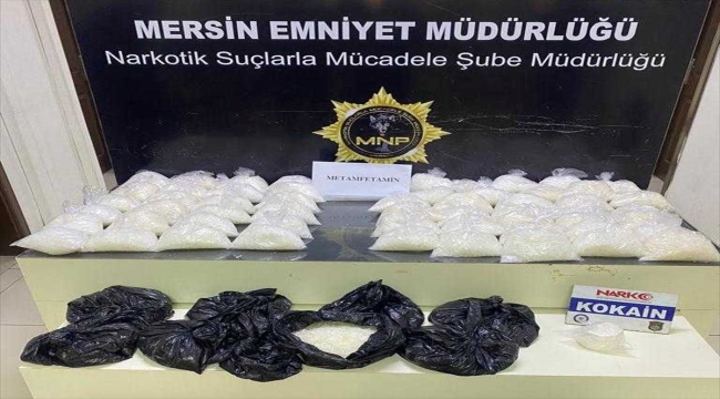 Mersin'de 43 kilo 884 gram sentetik uyuşturucu ele geçirildi