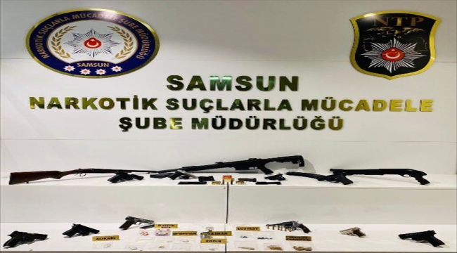 Samsun'da silah ve uyuşturucu madde operasyonu