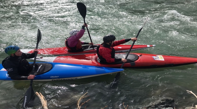 Yusufeli'nde 50 sporcu, Akarsu Slalom Türkiye Şampiyonası'na hazırlanıyor