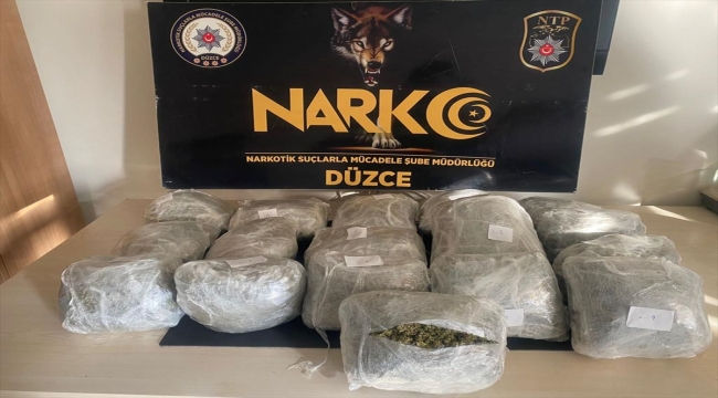 Anadolu Otoyolu'nda durdurulan otomobilde 9 kilo 645 gram esrar yakalandı