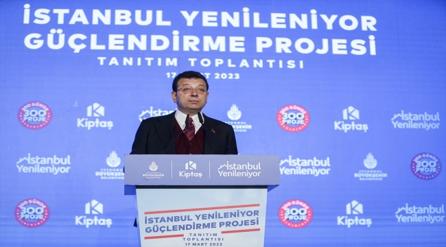  İBB Başkanı İmamoğlu, "İstanbul Yenileniyor Güçlendirme Projesi"ni anlattı: