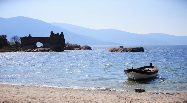 Son yağışlarla su seviyesi yükselen Bafa Gölü eski manzarasına kavuştu