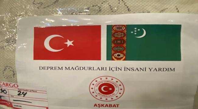 Türkmenistan, Türkiye'deki depremzedelere insani yardımlarını sürdürüyor