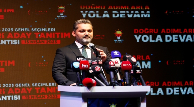 AK Parti'li Özhaseki, partisinin "Milletvekili Aday Tanıttım Toplantısı"nda konuştu