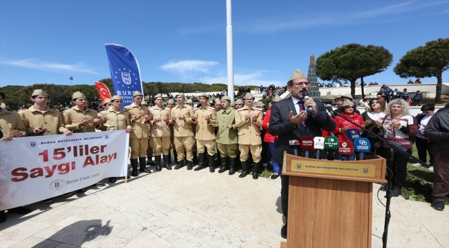 Bursalı Çanakkale şehitleri Kireçtepe Jandarma Şehitliği'nde anıldı