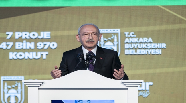 CHP Genel Başkanı Kılıçdaroğlu, ABB'nin temel atma ve proje tanıtım töreninde konuştu