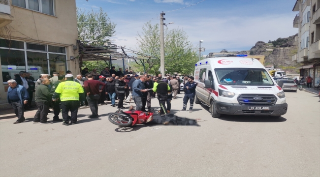 Çorum'da hafriyat kamyonuyla çarpışan motosikletin sürücüsü öldü