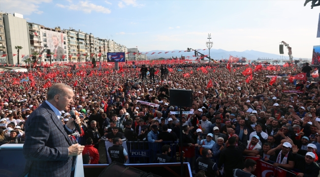 Cumhurbaşkanı ve AK Parti Genel Başkanı Erdoğan, partisinin İzmir mitinginde konuştu