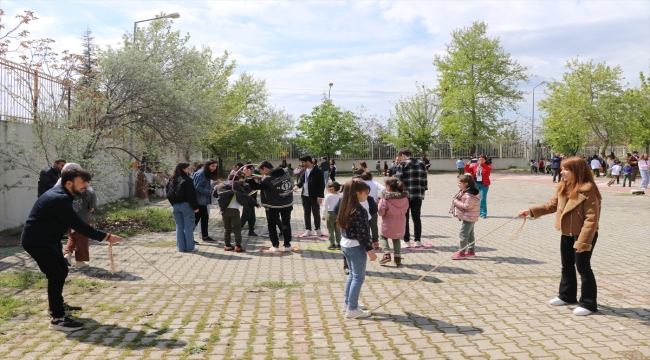 Edirne'de geleneksel oyunlarla çocuklara "teknoloji detoksu" yaptırıldı