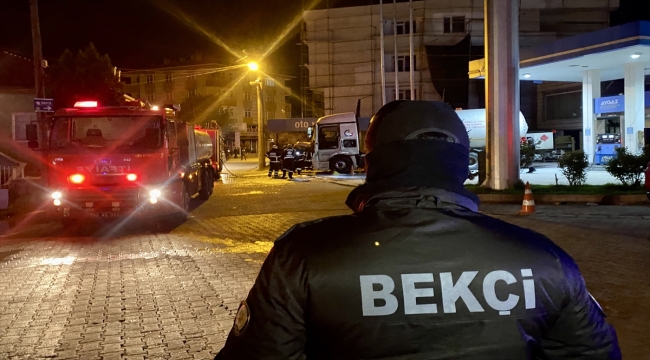 Kırşehir'de oto gaz boşaltımı sırasında tankerde çıkan yangın söndürüldü