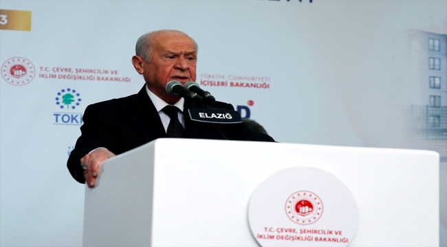 MHP Genel Başkanı Bahçeli, Elazığ'da afet konutları temel atma töreninde konuştu