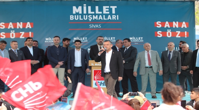 CHP Grup Başkanvekili Özel Sivas'ta "Millet Buluşması"nda konuştu