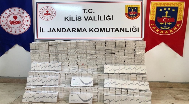 Kilis'te 4 bin 531 paket gümrük kaçağı sigara ele geçirildi