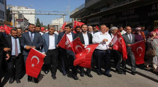 Kilis'te Cumhurbaşkanı Erdoğan'a destek yürüyüşü