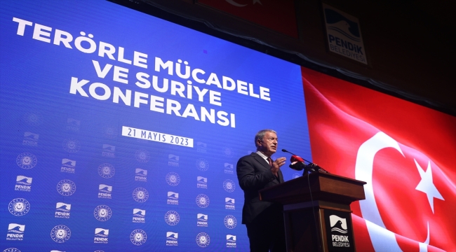 Milli Savunma Bakanı Akar "Terörle Mücadele ve Suriye Konferansı"nda konuştu