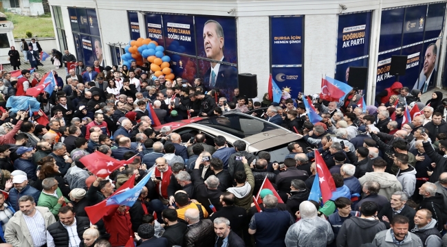 Sanayi ve Teknoloji Bakanı Varank, Bursa'da seçim ofisi açılışında konuştu