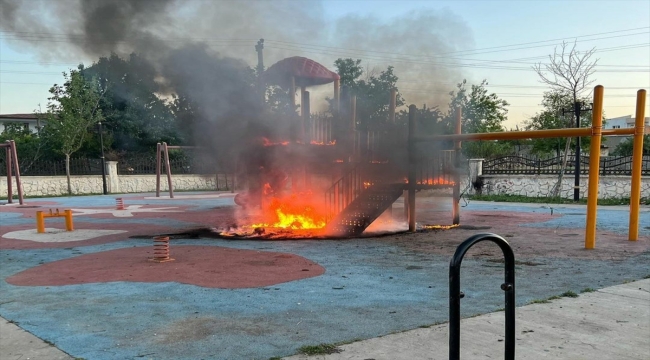 Şırnak'ta oyun parkında yangın çıktı