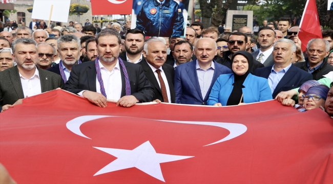 Trabzon'da Cumhur İttifakı'ndan Cumhurbaşkanı Erdoğan'a destek yürüyüşü