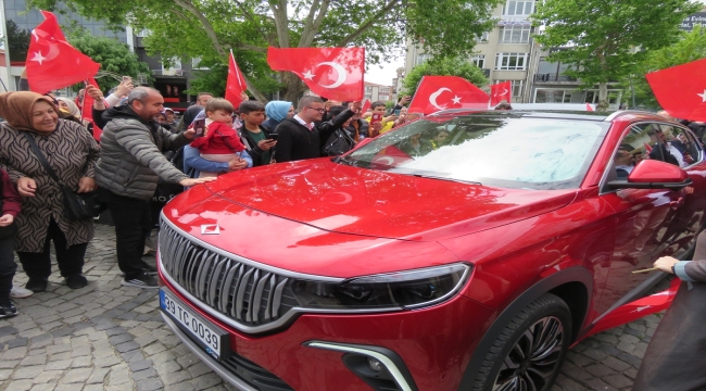 Türkiye'nin yerli otomobili Togg'un Kırklareli'ndeki tanıtımı sürüyor